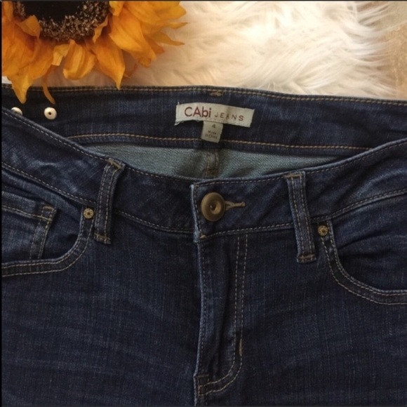 CAbi Dark Wash Skinny Jeans Style 917 Size 4 - Picture 4 of 7